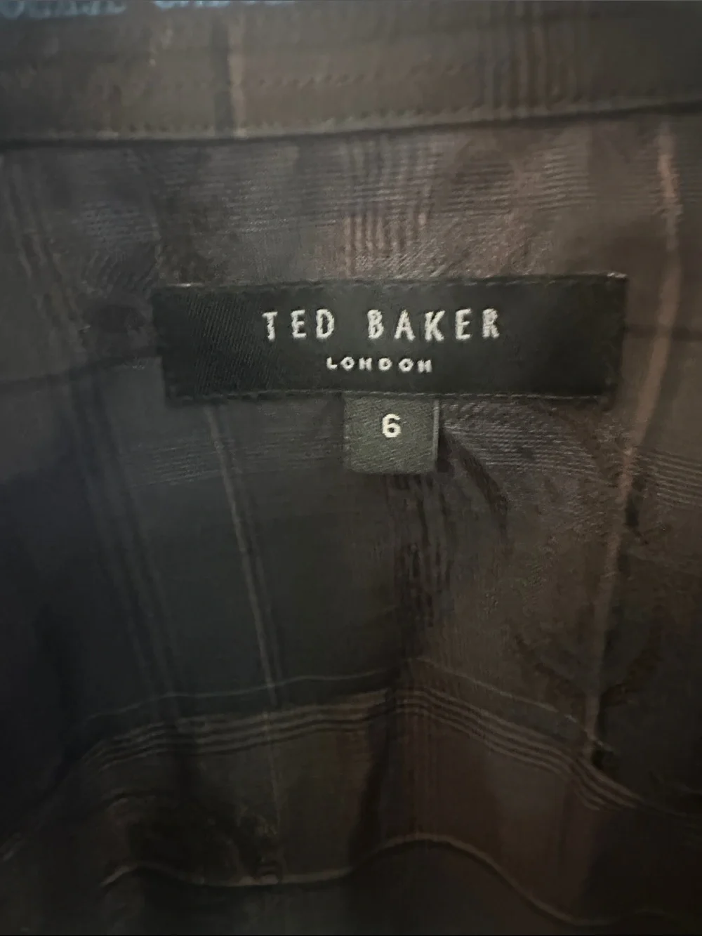 Ted Baker Black Plaid Paisley Button-Down Shirt - Picture 6 of 7